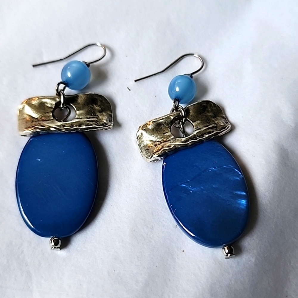 Previously Loved Blue Beaded Earrings